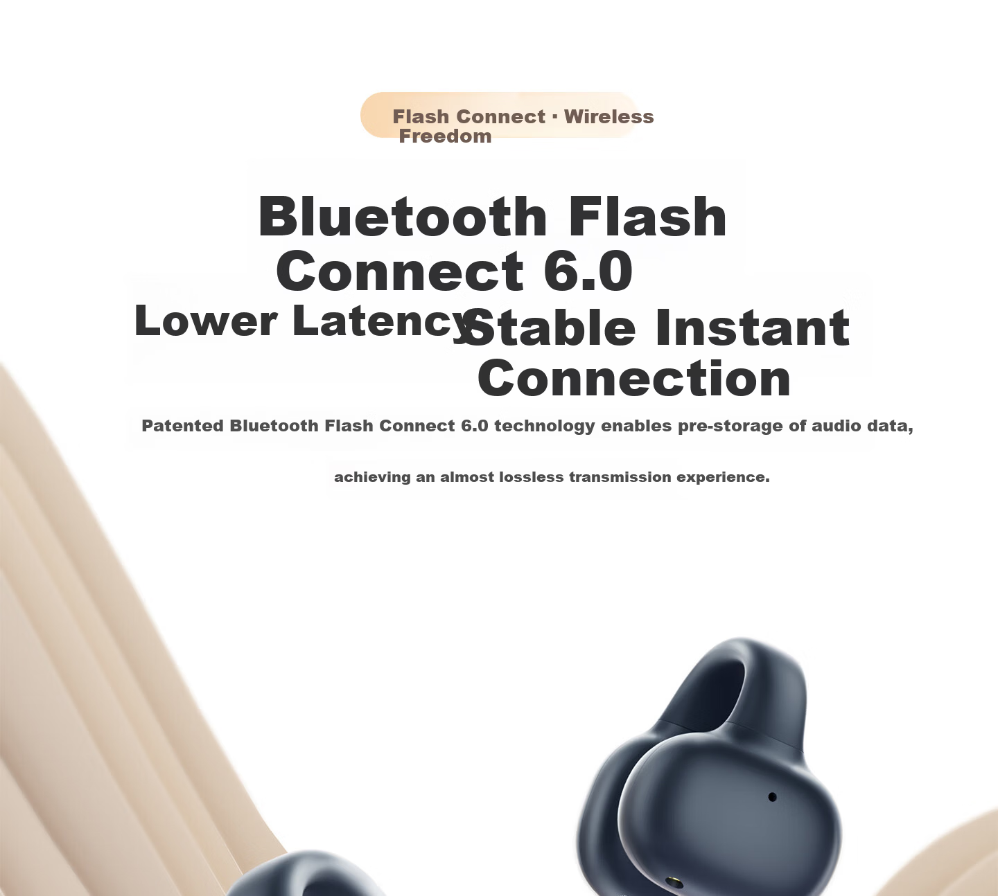 HP [2026 Latest Model | Berlin Sound] Bluetooth Clip-On Sports Wireless Call Noise-Cancelling Bone Conduction Headphones for Running with Long Battery Life and Comfortable Non-In-Ear Design 14