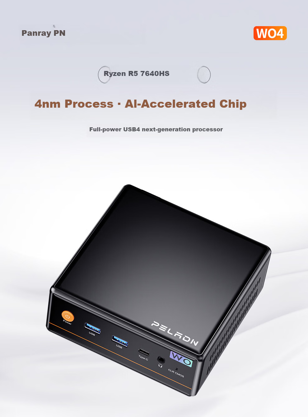 PELADN Mini PC High-Performance Gaming and Office OpenClaw Mini Desktop Computer (R5 7640HS 16GB 512GB SSD) 1
