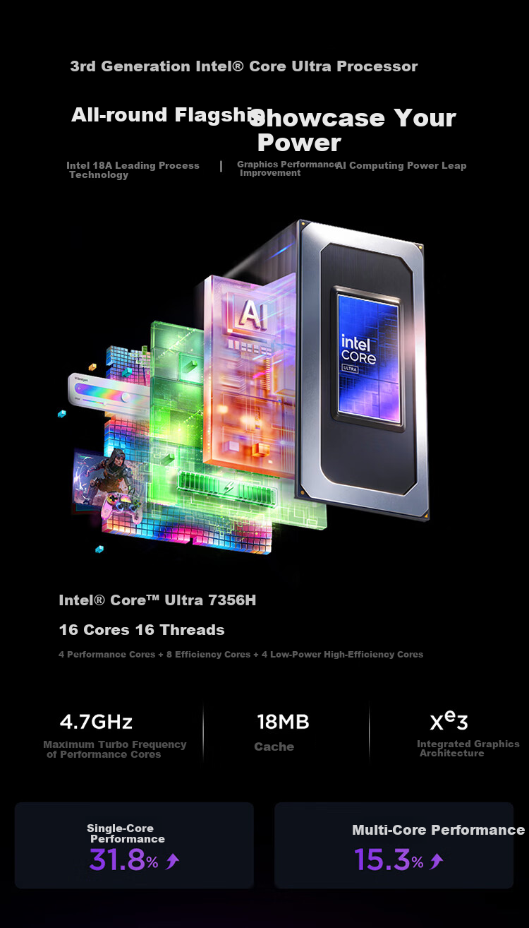 Lenovo YOGA Pro 15 Aura 3rd Gen Ultra7-356H RTX 5060 32GB 1TB 2.5K 165Hz Touch OLED Laptop with Stylus National Subsidy 4
