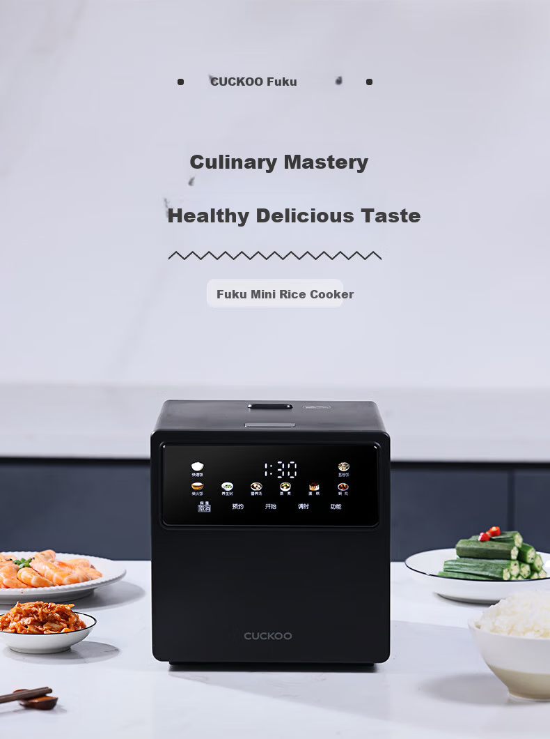CUCKOO Korean Brand Non-Stick Inner Pot Multifunctional Smart Temperature Control 24-Hour Reservation Black Micro Pressure Rice Cooker 2L 1-2 Servings CR-0410MB 2