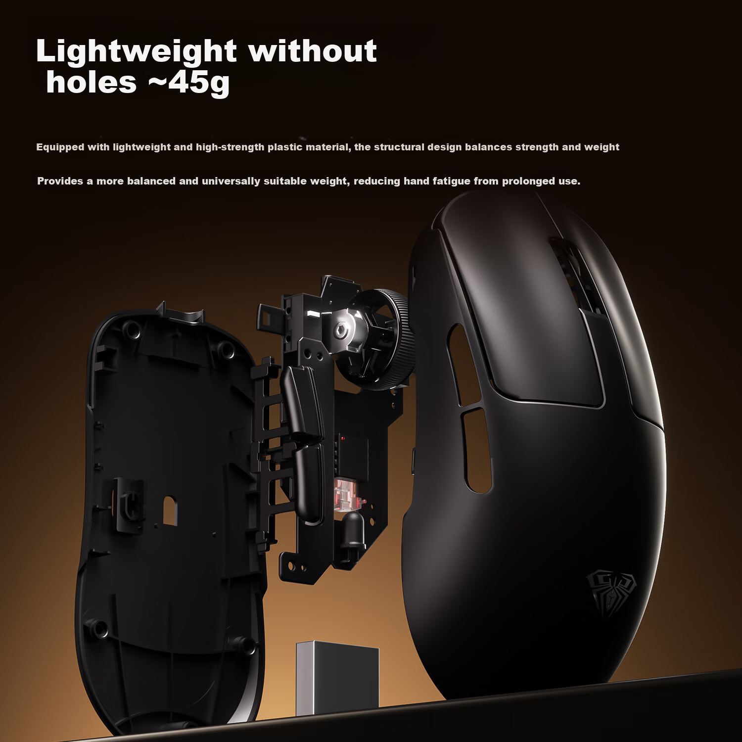 AULA SC680mini Tri-Mode Wireless Mouse 45g Lightweight Gaming Office 2.4G Wireless/Bluetooth/Wired Five-Level DPI Adjustable Ergonomic White