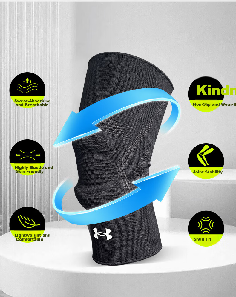 Under Armour Knee Pads Sports Summer Running Basketball Badminton Mountaineering Professional Cycling Jump Rope Knee Joint Support 2