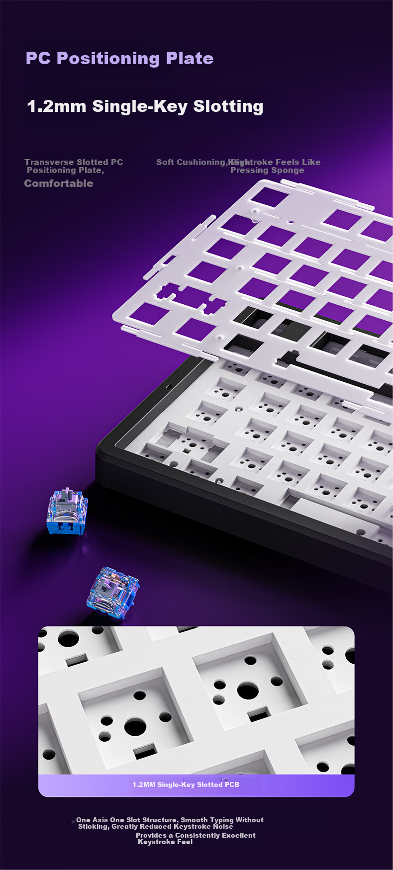 EWEADN X98 Custom Mechanical Keyboard Dual 8K Wired Wireless Bluetooth Tri-Mode Gaming Gasket Structure Hot-Swappable Full-Key Gaming Office PC Laptop Peripheral 11