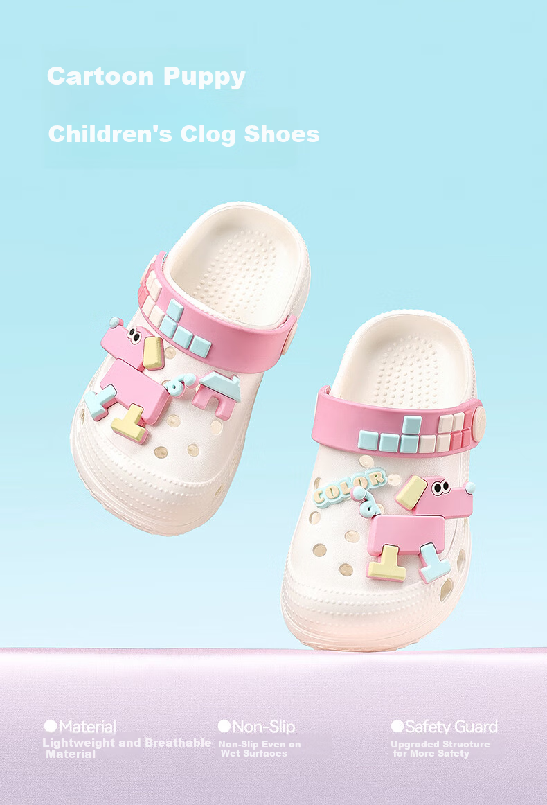 Cheerful Mario Baby Slippers Summer New Children's Home Breathable Bath Toddler Boys Girls Closed-Toe Beach Clogs 1
