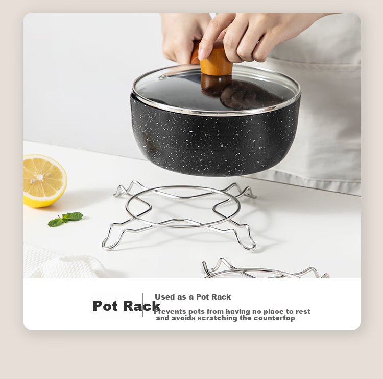 MAXCOOK Gas Stove Support Rack, Non-Slip Pot Holder for Frying Pans And Flat Bottom Pots, Stove Rack Storage Shelf, Universal Model MCCU2364 7