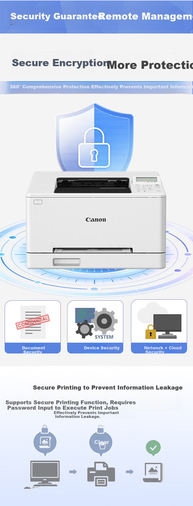 Canon LBP646Cdw A4 Wireless Color Laser Single-Function Printer (Printing / High-Capacity Paper Feed for Home Use) 6