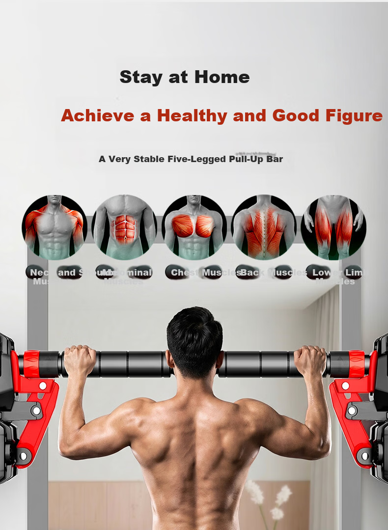Peak Indoor Pull-Up Bar Home Doorway Fitness Equipment for Children and Adults No Drilling Required Short 5