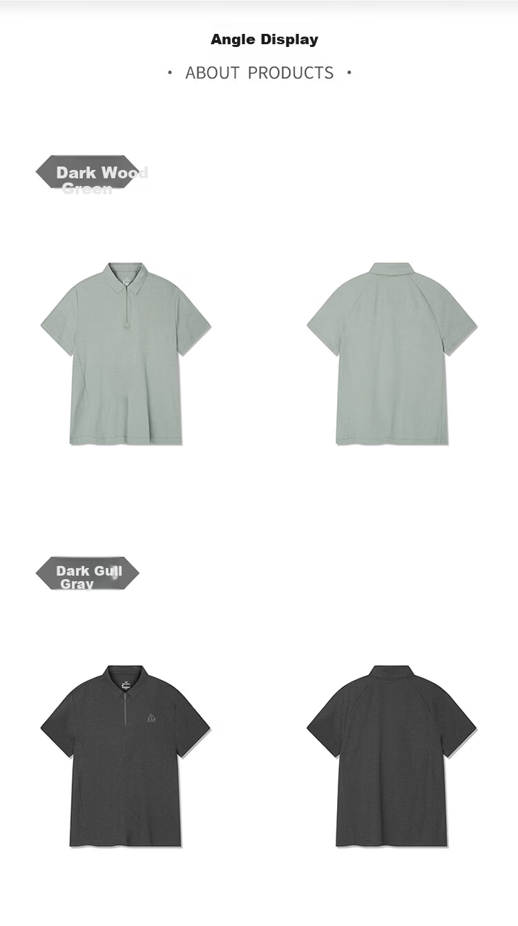 361° Men's Spring Summer Sports Polo Shirt Outdoor Quick-Dry Antibacterial Loose Short Sleeve Top 652623101-1 24