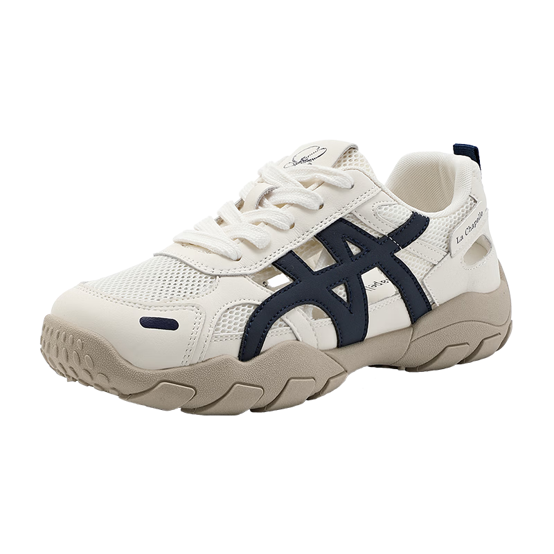 La Chapelle Women's Single-Layer Mesh Breathable Training Shoes Summer New Thick Sole Slim Comfortable Non-Stuffy Blue 36