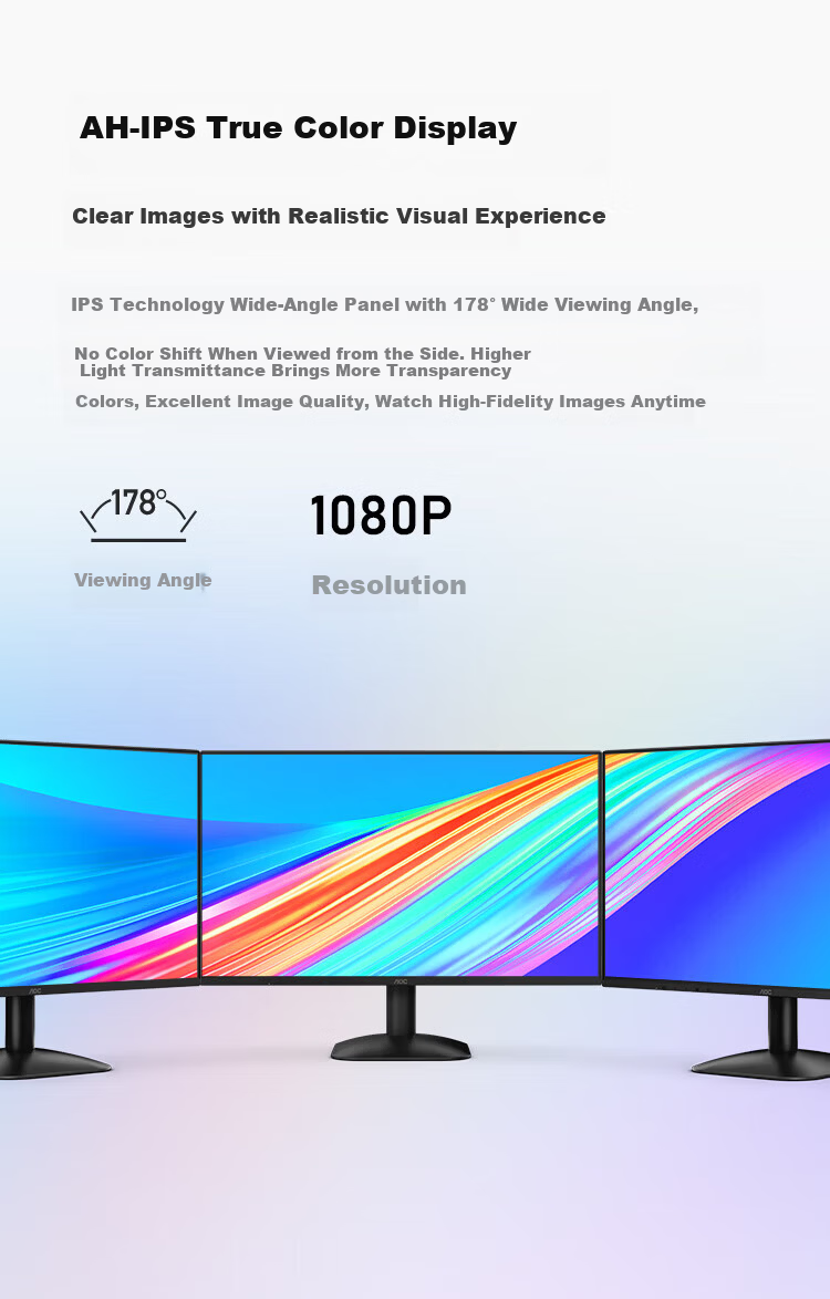 AOC Monitor 27 Inch IPS HD Screen 120Hz Eye-Care Low Blue Light Desktop Computer Display 27B31H 2