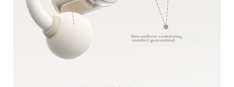IKF Zhaoyue Clip-on Bluetooth Earphones Wireless Open Bone Conduction Non-In-Ear Zero Sensation Cushion Ultra-Long Battery Life Sports for Huawei Apple Yunyan White 34