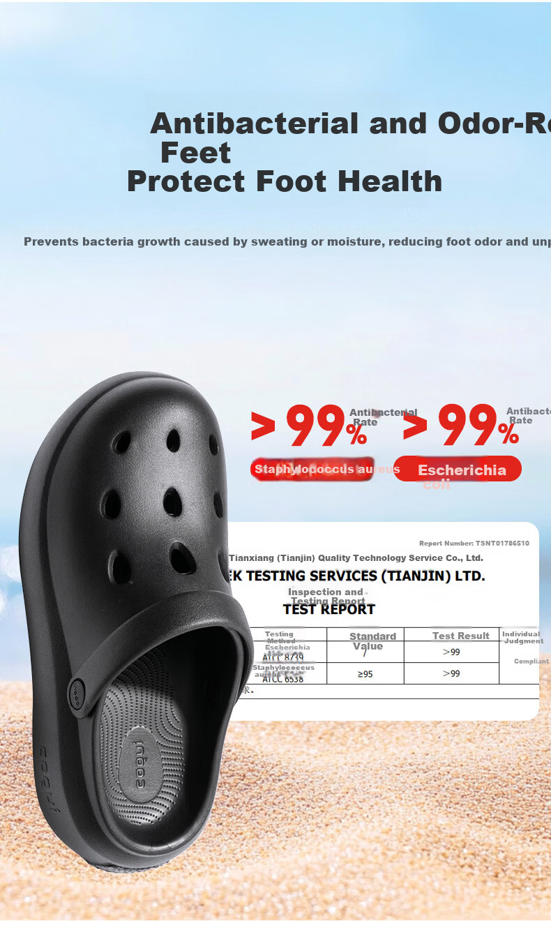 Coqui Unisex Outdoor Casual Breathable Soft Elastic Thick Sole Clogs Sandals Black Size 42-43 CQ2558 6