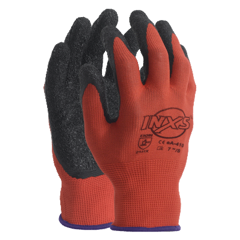 Sailite Labor Protection Gloves 10 Pairs/Pack Wrinkled Latex Oil-Resistant Anti-Slip Work Gloves for Construction Handling Hardware Tools EA-410 Size 7