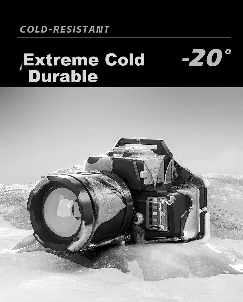 XIAOYEREN Small Outdoor Headlamp Head-Worn Night Fishing Mountaineering Hiking Construction Super Bright LED Rechargeable Flashlight 14