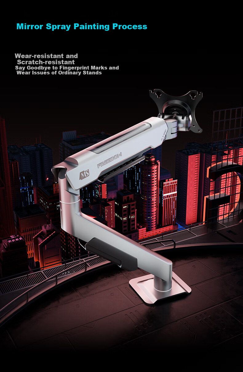 MS Monitor Arm Mechanical Arm Computer Screen Stand Gaming OLED Screen Dedicated Arm Compatible with 34-inch Curved Screen Haidiao X81 Max Night Black 10