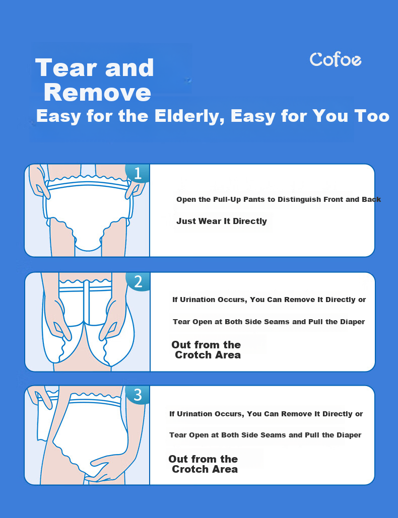 Kefu Antibacterial Deodorant Adult Pull-Up Diapers M12 Pieces Hip Circumference 80-105cm Elderly and Pregnant Women Underwear Style Diapers 9