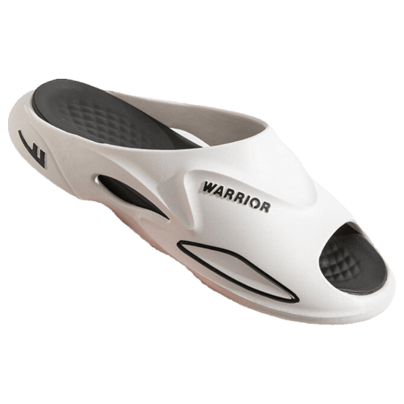 Huili Men's Slippers, Summer Outdoor Wear, Sports Slide Sandals, Comfortable, Non-Slip, Wear-Resistant, Beach Sandals, White And Black, Size 40-41