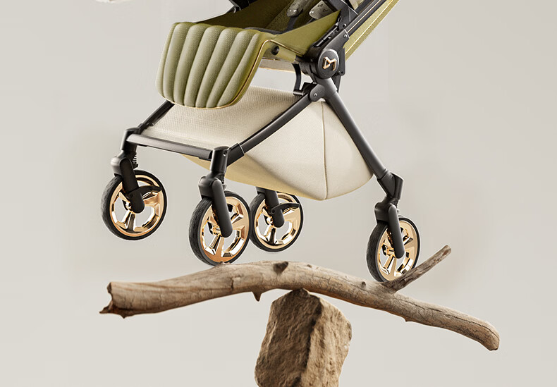 DearMom Baby Stroller Roman Holiday Reversible Foldable Lightweight High Landscape Shock Absorption Pushchair 4