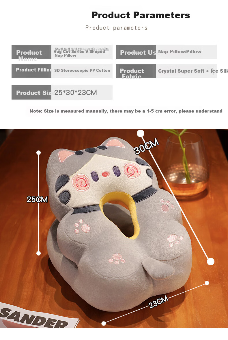 AVIVI Nap Pillow, Office Small Pillow, Nap Aid, Face-Down Pillow, Hugging Pillow, Sleeping Pillow, Face-Down Pillow, Cushion, Sunflower Pink 15
