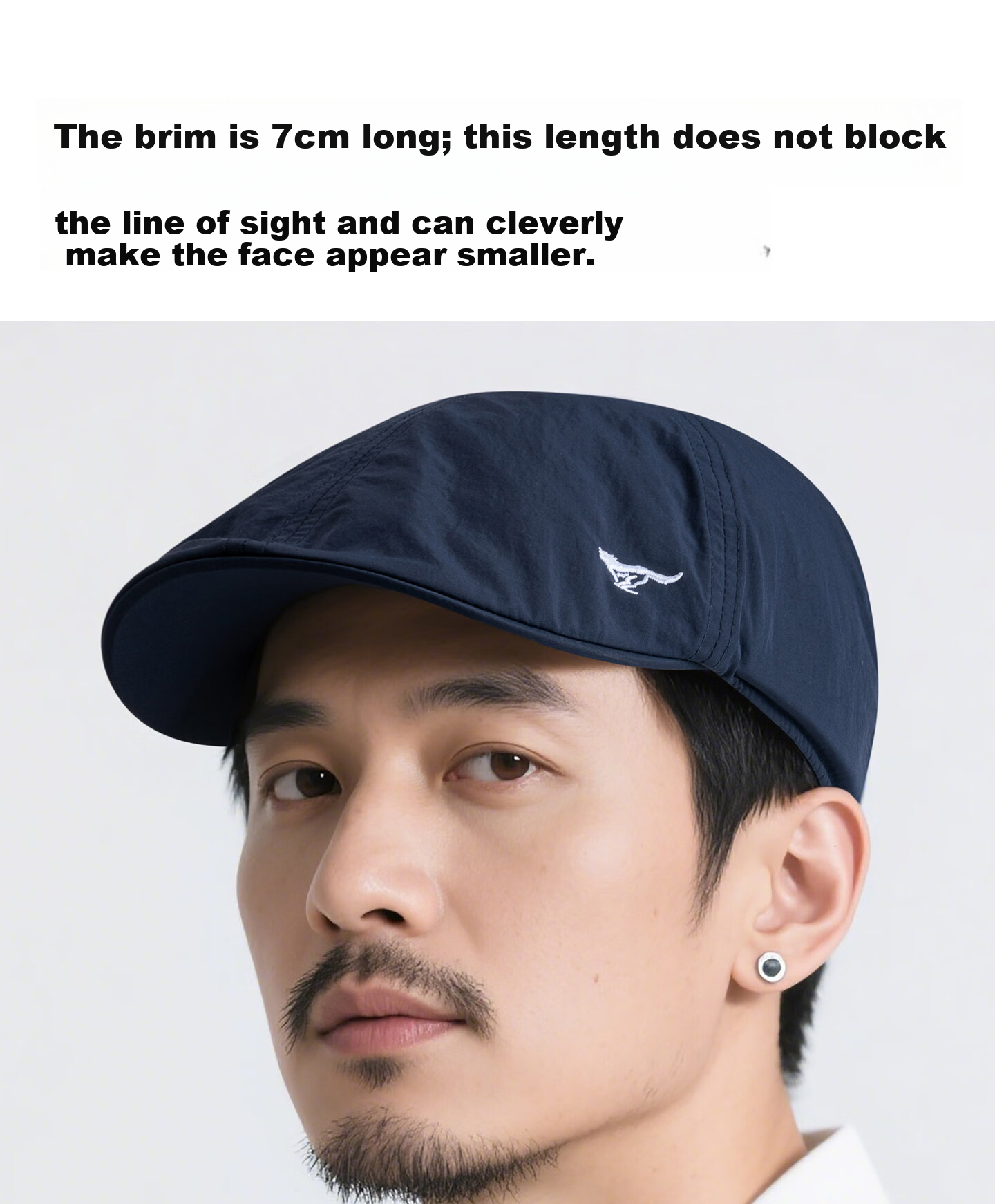 Seven Wolves Men's Beret Quick-Dry Breathable Baseball Cap Sports Versatile Sun Hat Adjustable Large Head Circumference 2