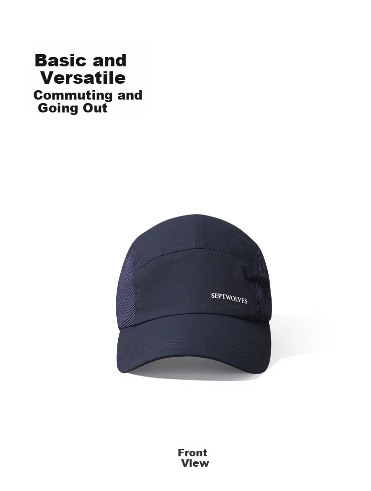 Seven Wolves Men's Baseball Cap Casual Versatile Sun Hat Quick-Dry Adjustable Large Size Breathable Duckbill Cap 15
