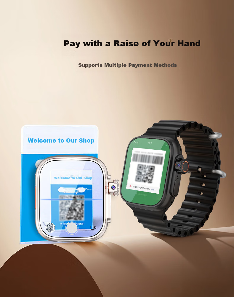 Fanmu Huaqiangbei B31 Ultra Premium Cellular Smartwatch 4G SIM Card Full Network MP3/MP4 APP Download Student Camera Gold 19