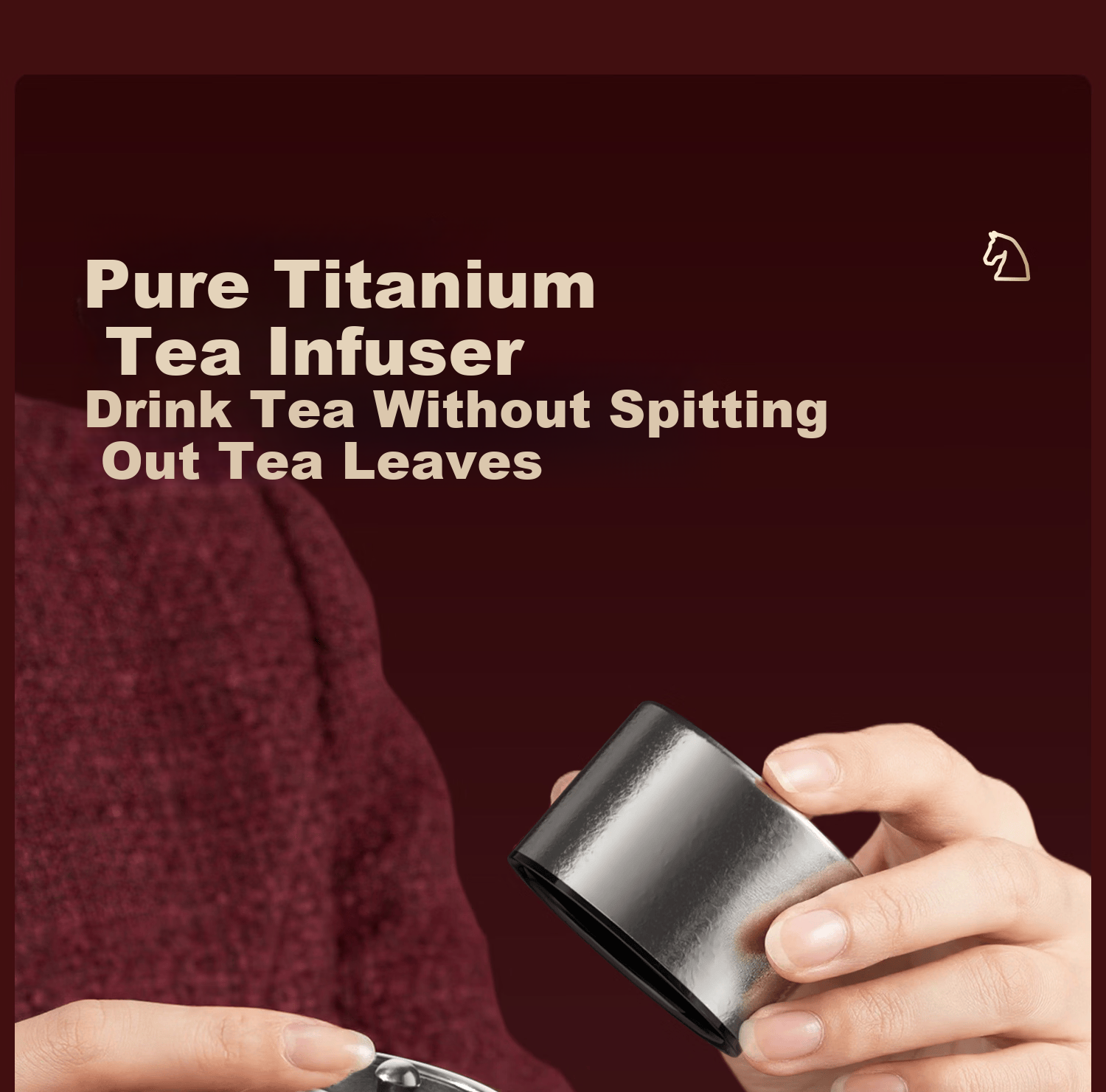 Dakama Year of the Horse Limited Edition Pure Titanium Stew Tea Cup Men's Business Tea Water Separation Brewing Cup High-Value Insulated Hot and Cold Gift Titanium Cup 17