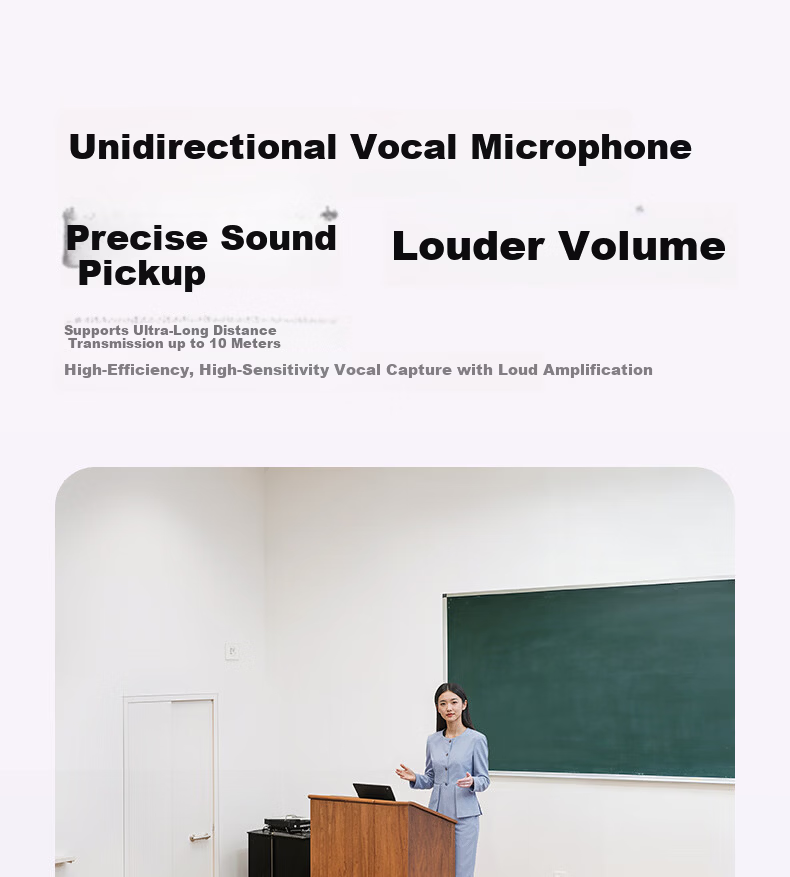 UGREEN V6 Little Bee Amplifier Teacher Wireless Headset Anti-Howling Bluetooth Speaker Portable Long Battery Life 3C Certified for Classroom Outdoor Lectures Recording 8