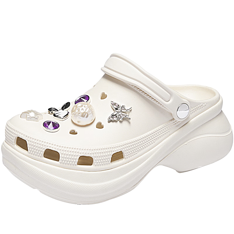 Daphne Women's Thick-Soled Comfortable Holey Shoes 2026 New Summer Slip-On Height-Increasing Non-Slip Closed-Toe Sandals