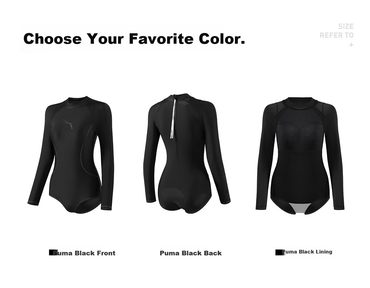 PUMA Women's One-Piece Swimsuit High Neck UV Protection Antibacterial Slim Fit Professional Swimwear for Spa and Swimming Pool 16