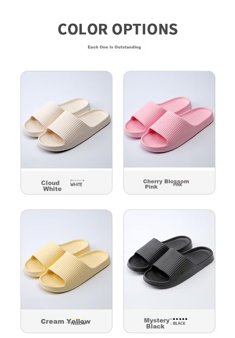 Qiumuxi Non-Slip Slippers Men Indoor Home Bathroom Soft Thick Sole Silent Couple Caramel 44-45 8
