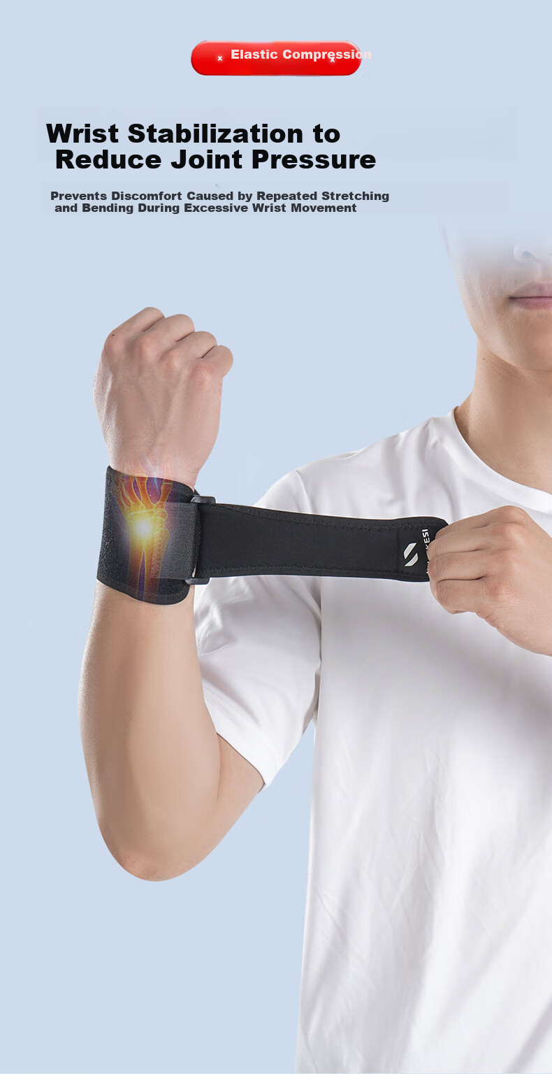 NAILEKESI N Fitness Wrist Support TFCC Tendonitis Sprain Sports Wrist Joint Brace for Men and Women Badminton Tennis Protective Gear 3
