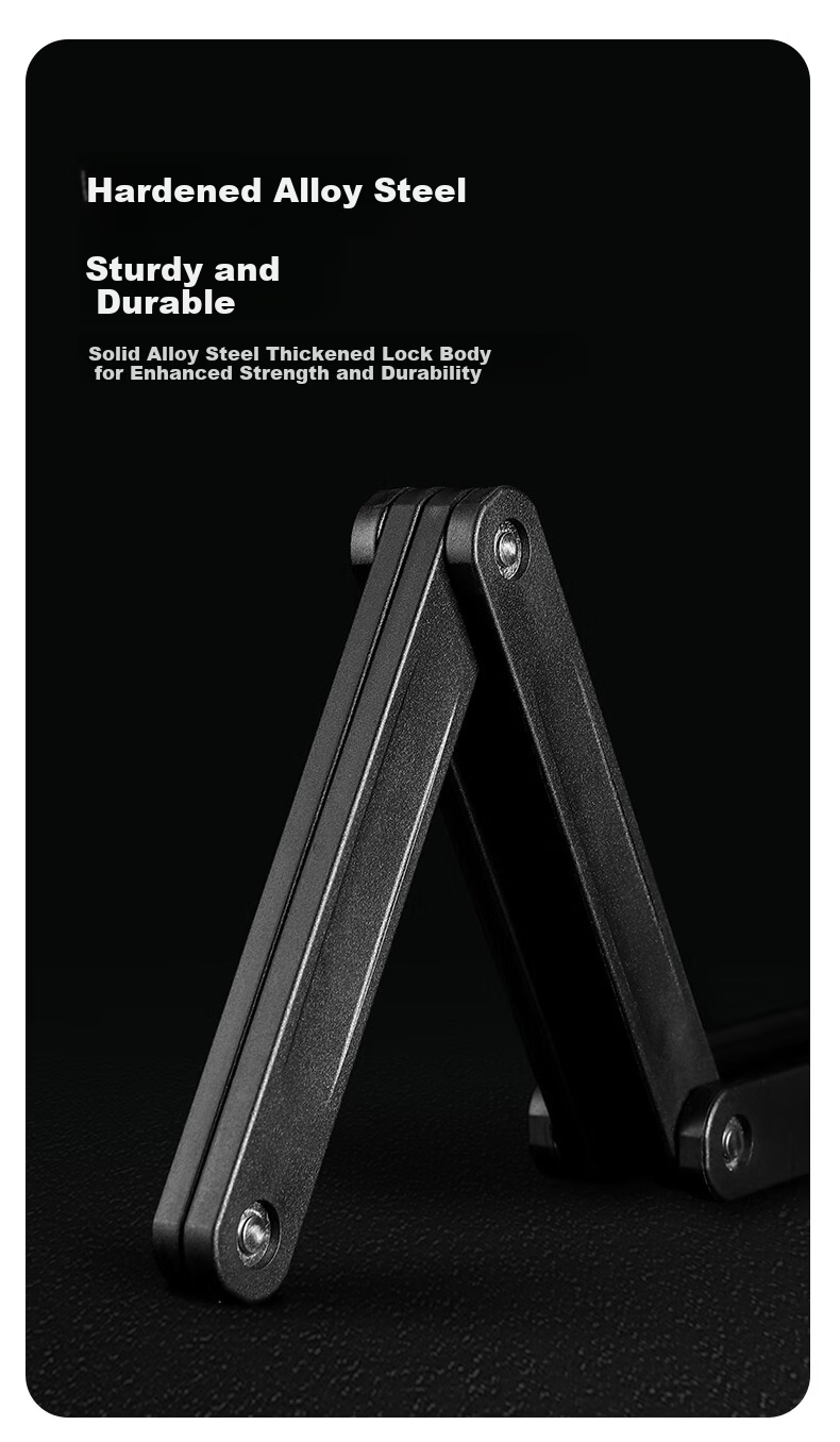Captain Tas Bicycle Lock Mountain Road Folding Portable Foldable Electric Motorcycle Anti-theft Alloy Steel Lock 2