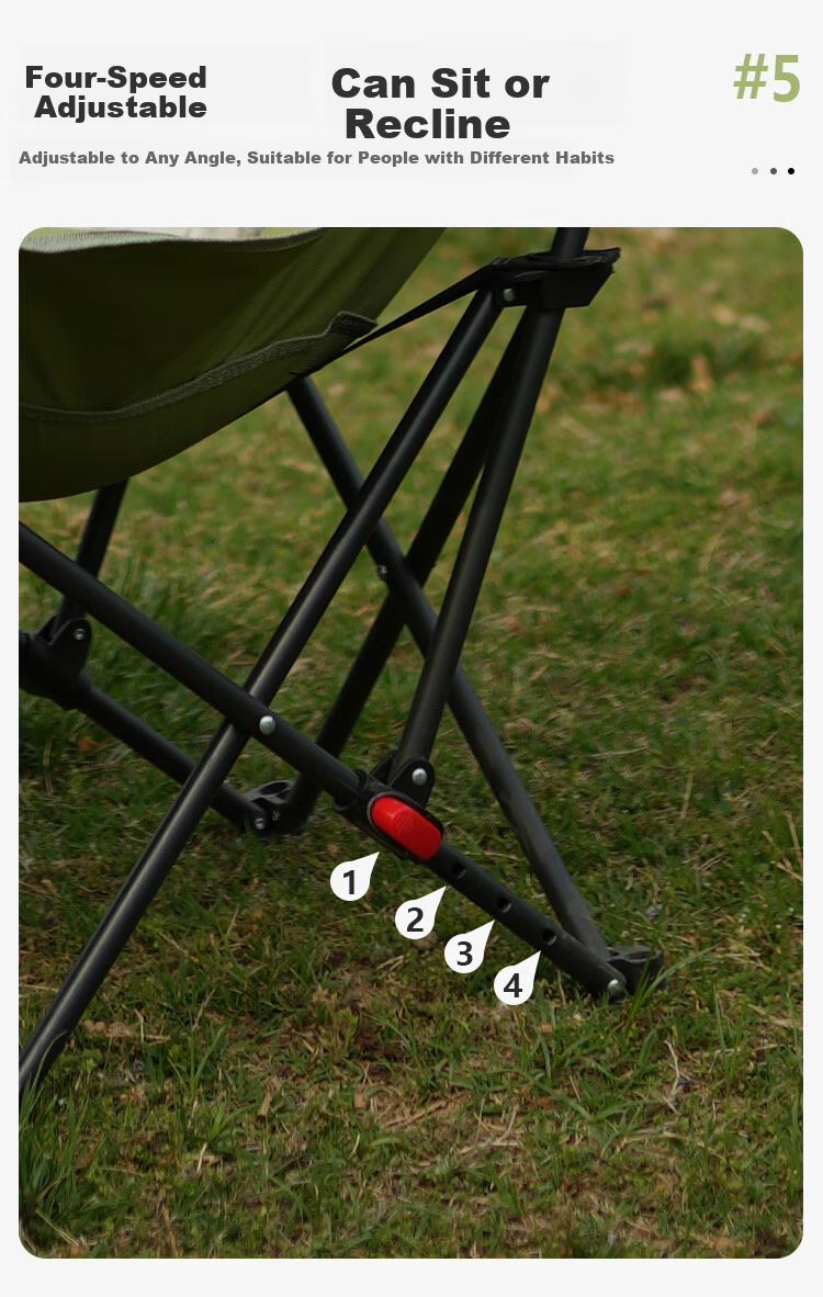 Beyond Wilderness Portable Folding Chair Outdoor Camping Foldable Small Stool Handbag Chair Metal Folding Stool Khaki 6