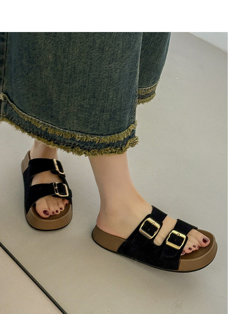 YUZHAOLIN Women's Birkenstock Style Summer Fashion Fairy Casual Thick Sole Slide Sandals 7