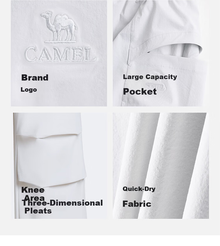 CAMEL Outdoor Quick-Dry Military Pants for Women Spring Summer 2026 Breathable Cooling Sun-Protective Hiking Pants 5011 (Dilireba Edition) 26
