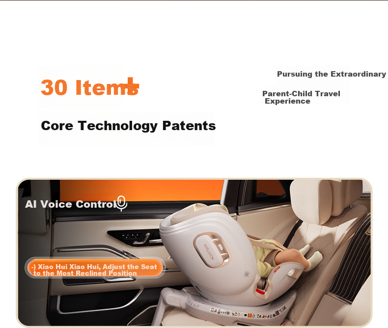 Welldon Smart LUX Child Safety Seat 0-7 Years i-Size Intelligent Ventilation AI Voice Rotation 8
