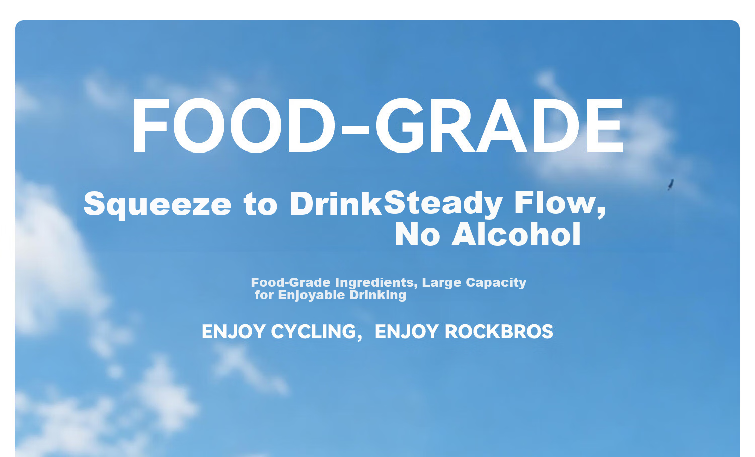 ROCKBROS Bicycle Cycling Water Bottle Unisex Mountain Road Bike Squeeze Outdoor Sports Water Cup Blue 1