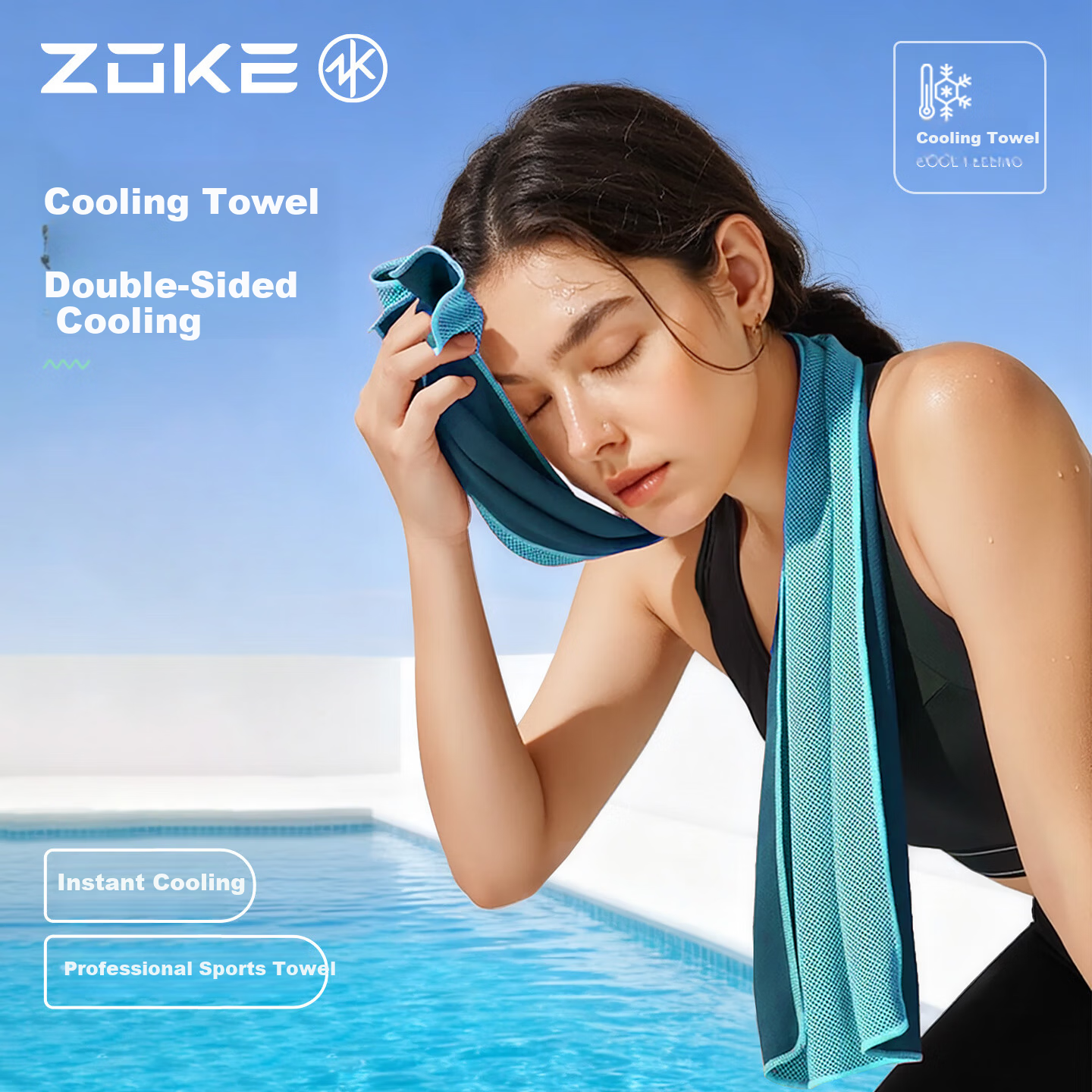 ZOKE Adult Sports Towel Swimming Fitness Cooling Quick-Dry Soft Portable Bath Towel 626305202-1