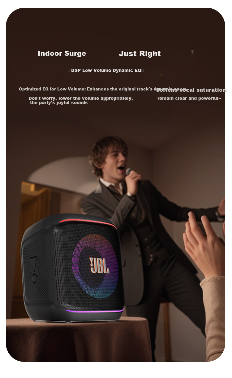 JBL PartyBox Encore 2 Bluetooth Speaker Outdoor Camping Home KTV Microphone All-in-One Karaoke Machine Singing Version 2 Speaker 7