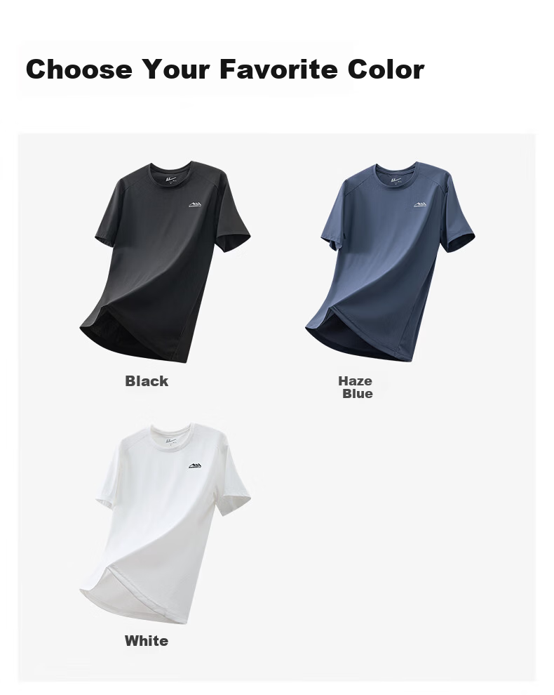 Warrior Men's Short Sleeve Summer Running Quick-Dry Breathable T-Shirt Ice Silk Sweat-Absorbing Training Top 19