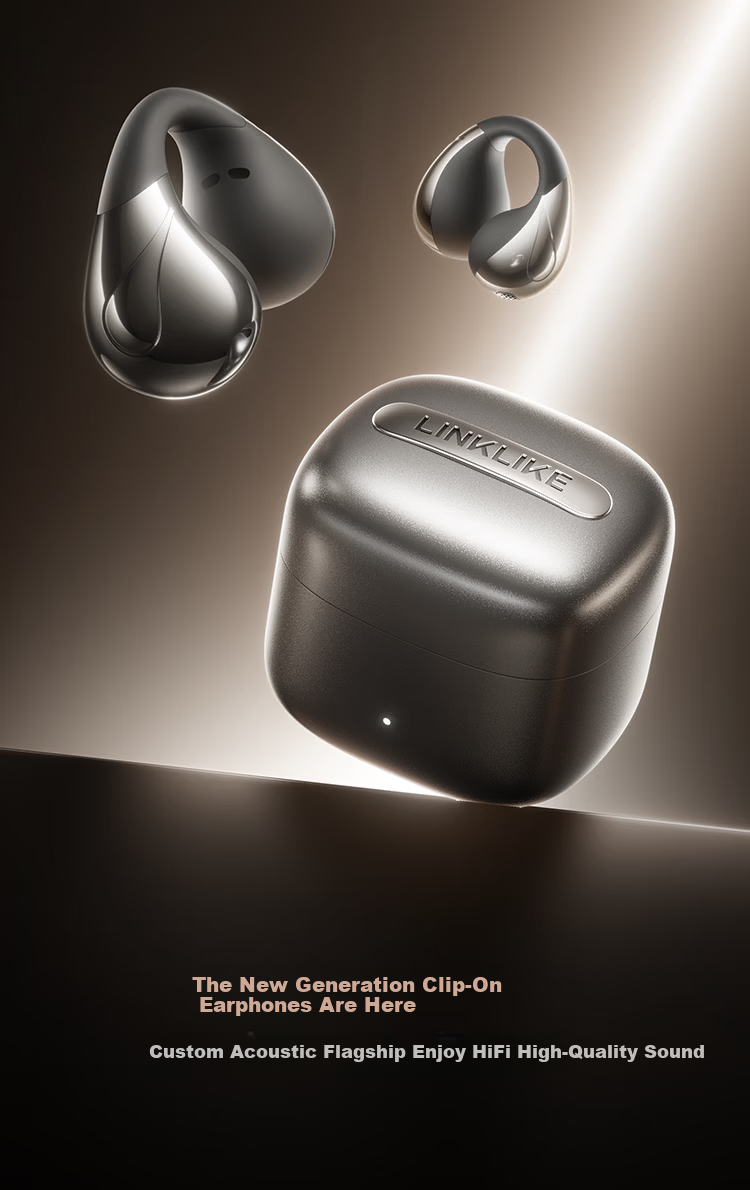 Linklike [Major Upgrade | Customized Sound Quality] Bluetooth Earphones, Clip-On Headphones, Latest 2026 Model with Ultra-Long Battery Life, Sports Earphones, Top Ten Running Earphones 3