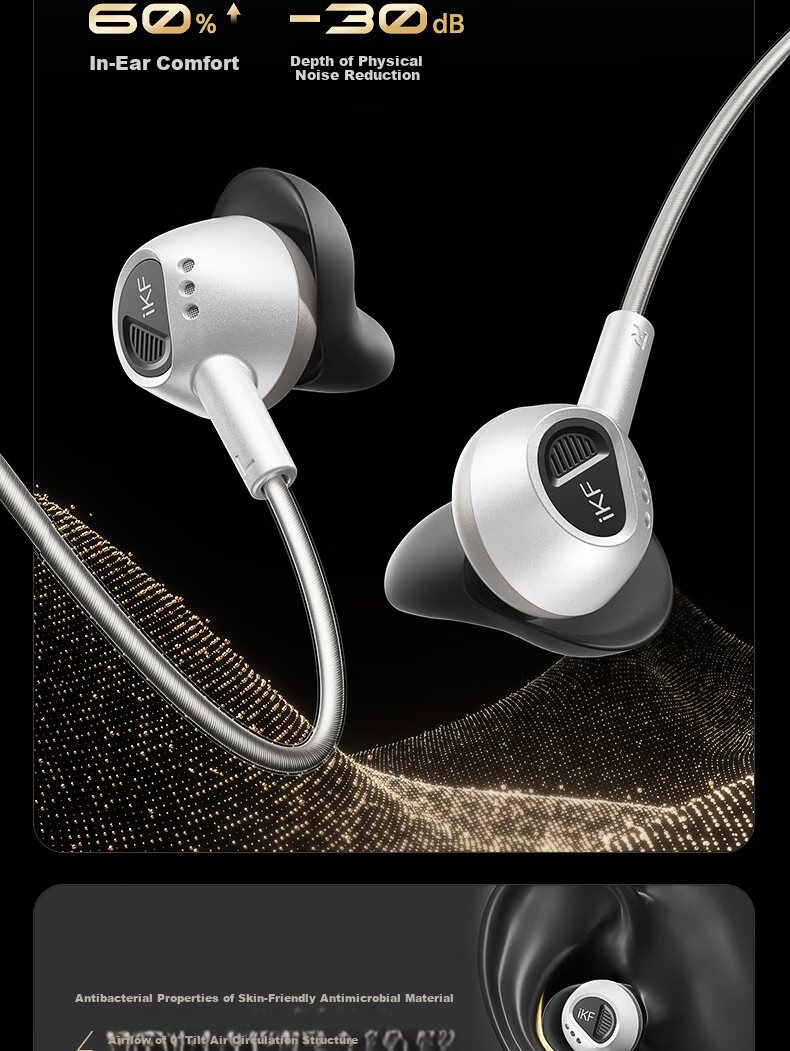 IKF [Co-Branded Gift Box Edition], Yanguan In-Ear Wired Headphones, High-Definition Microphone, Sound Positioning, E-Sports Gaming Specific, HiFi High-Quality Triangular Delta PUBG FPS, Pure White 4