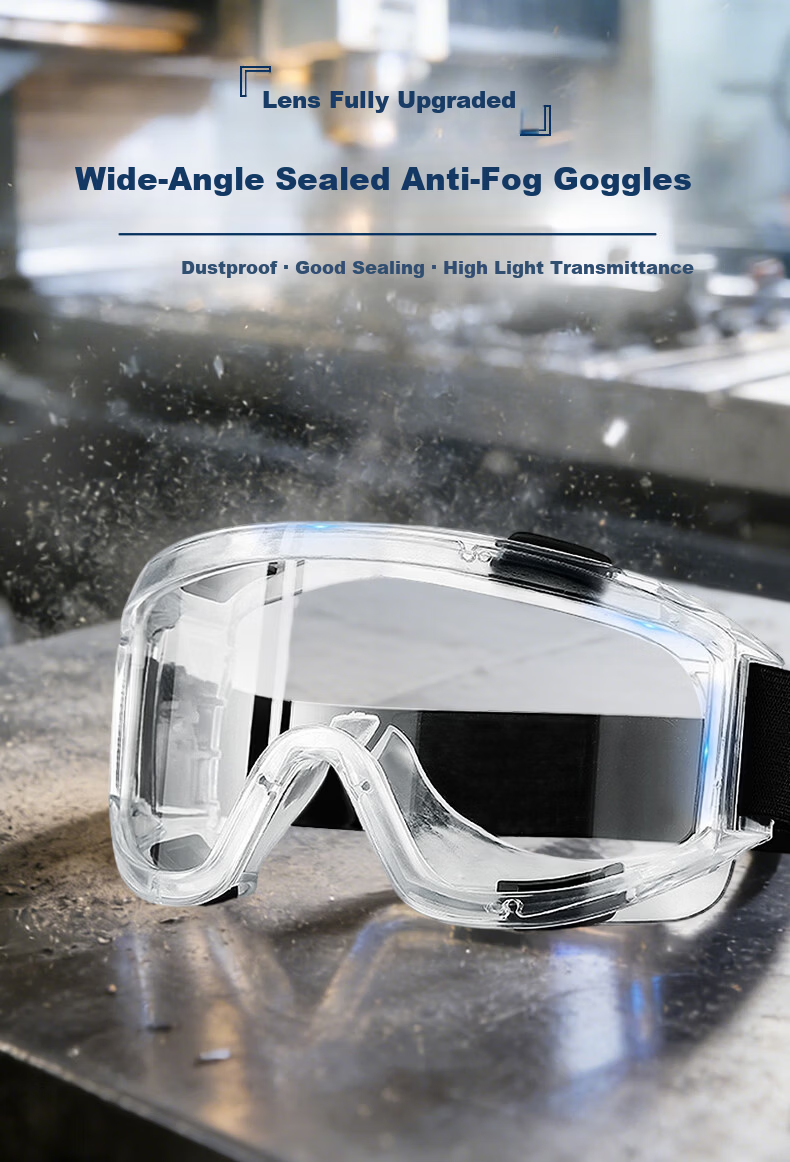 SHOUDUN Protective Goggles Anti-Splash Dustproof Windproof Impact-Resistant Transparent High-Definition Wide-Angle Sealed Anti-Fog Riding Safety Glasses 1