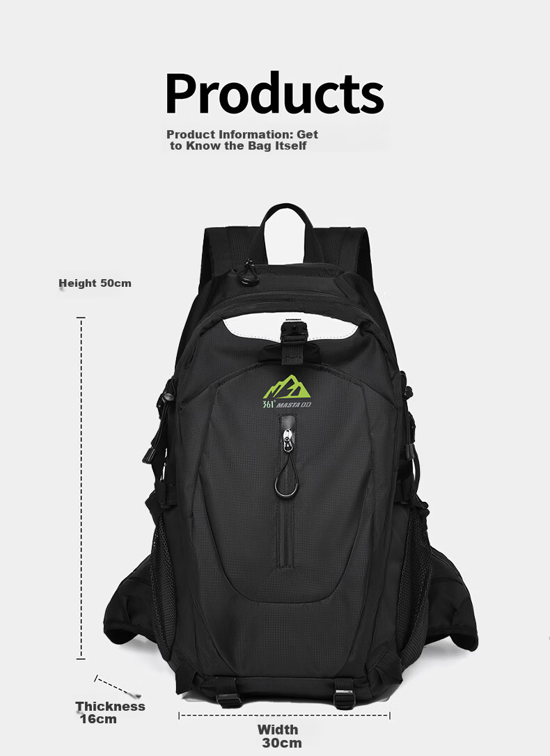 361° Outdoor Water-Repellent Large Capacity Hiking Backpack Unisex School Bag 2026 New Model 19
