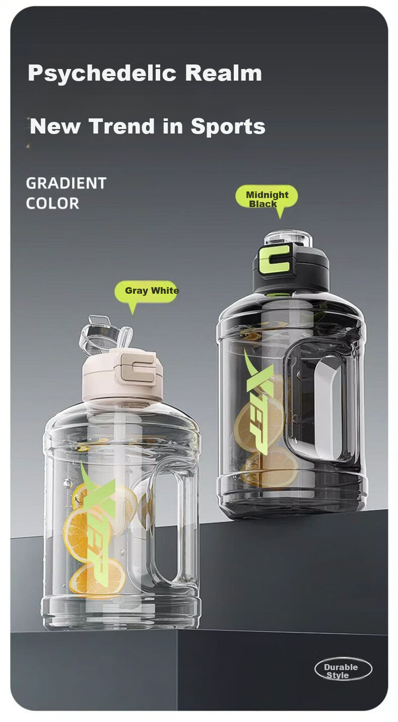 XTEP Ton Cup Large Capacity Fitness Sports Water Bottle Straw Bottle for Men and Women 3