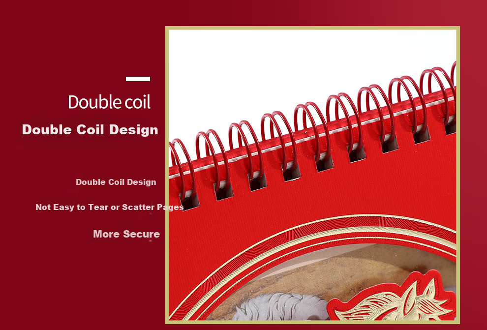 Langjie 2026 Desk Calendar Red Horse Year Monthly Large Grid Writing Planner Office Desktop Calendar Customizable 15