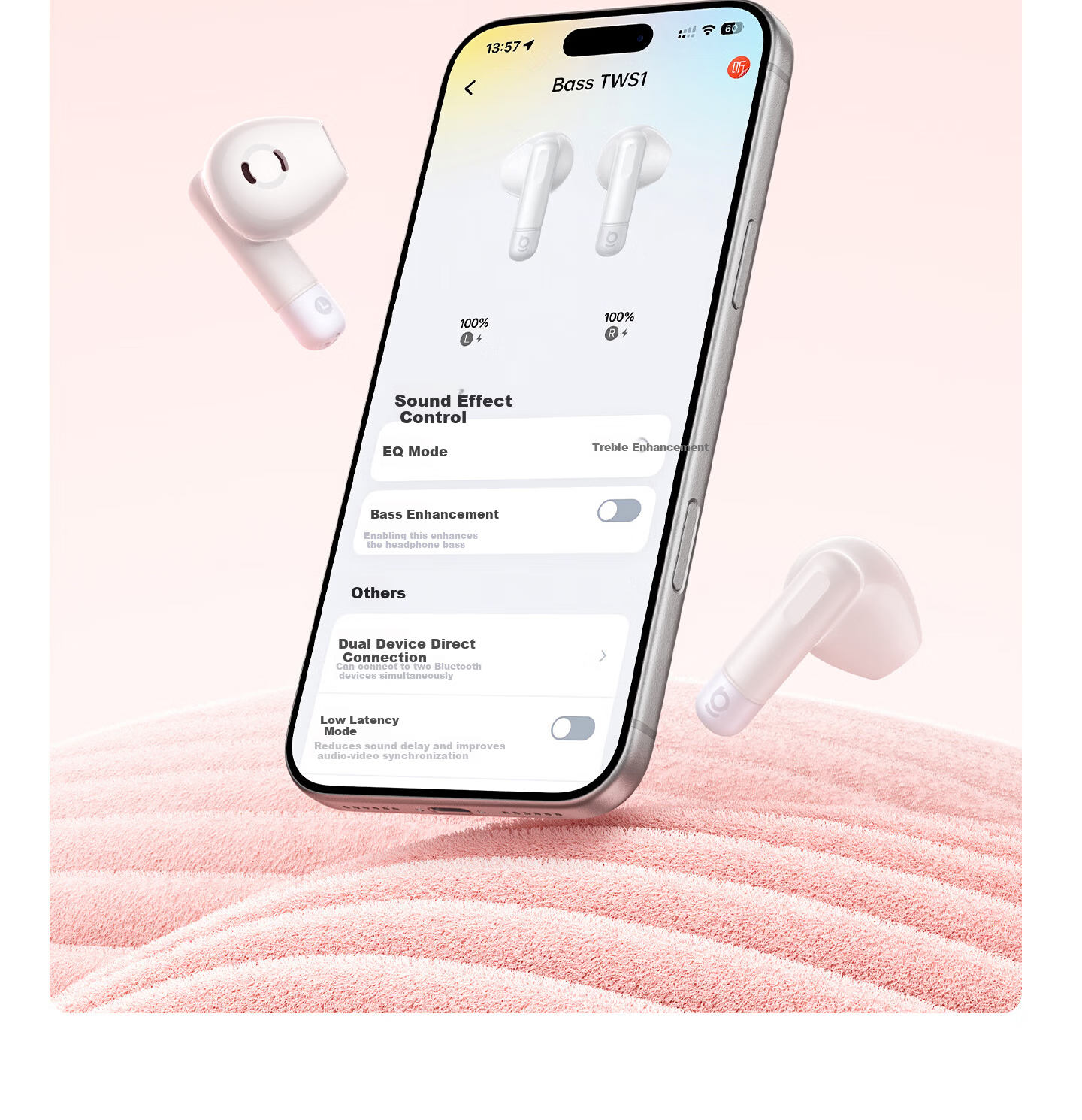 Baseus TWS1 Semi In-Ear True Wireless Earbuds Comfortable Bluetooth Earphones Low Latency for Apple Huawei Vivo Honor Phones 29