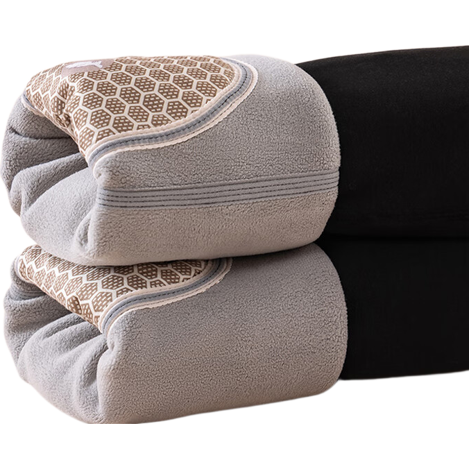 LangSha Thermal Underwear for Men [2025 Autumn New Arrival], Inner-Lined Fleece-Lined Thick Base Layer Pants, Northeast Large Size down Knee-Protecting Cotton Pants