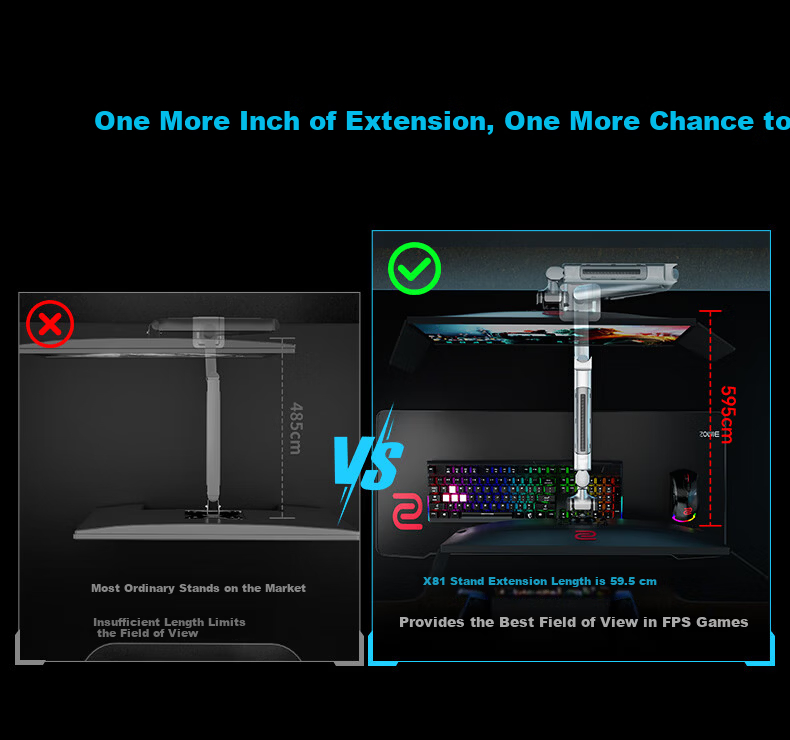 MS Monitor Arm Mechanical Arm Computer Screen Stand Gaming OLED Screen Dedicated Arm Compatible with 34-inch Curved Screen Haidiao X81 Max Night Black 8